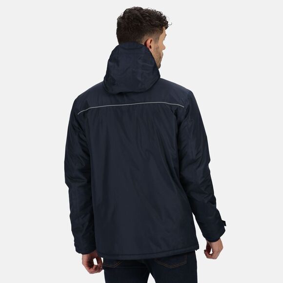 Regatta Professional Mens Heated Waterproof Jacket / Navy/Magma Orange